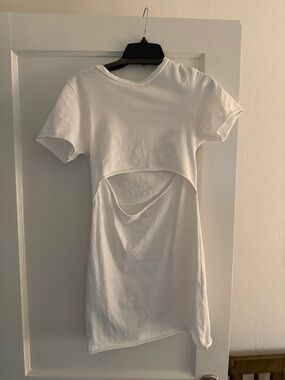 LNA White Tee with Crew Neck